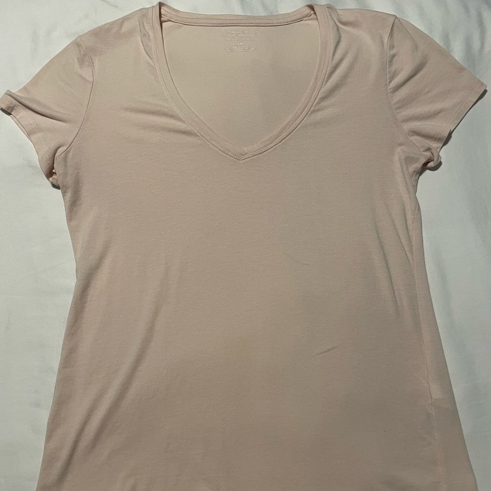Banana Republic, Timeless Tee, T-Shirt Intemporel, beige/peach, size Small